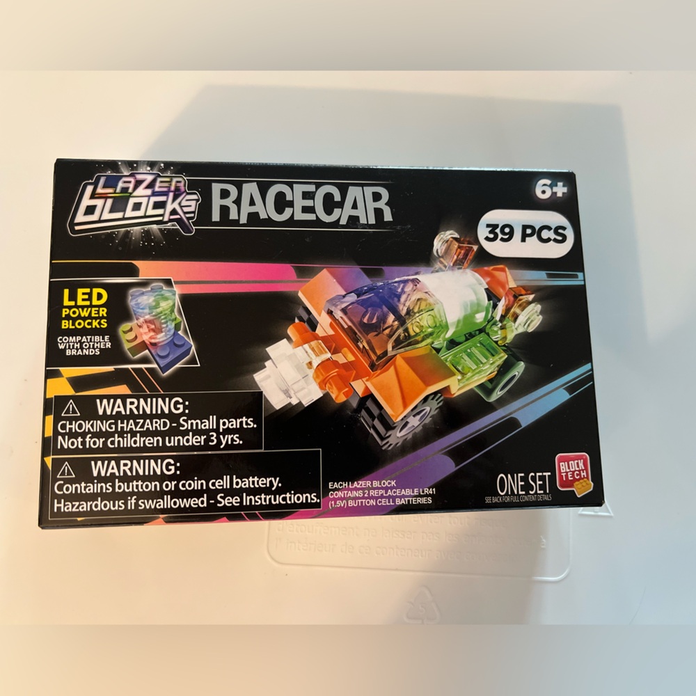Block Tech Lazer Blocks Racecar building set NEW in box, sealed
